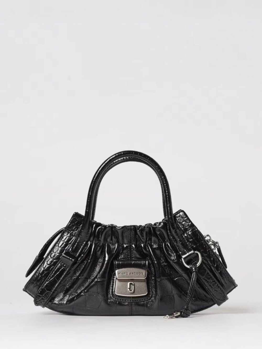 Marc Jacobs The Croc Cristina Small Leather Satchel - Black